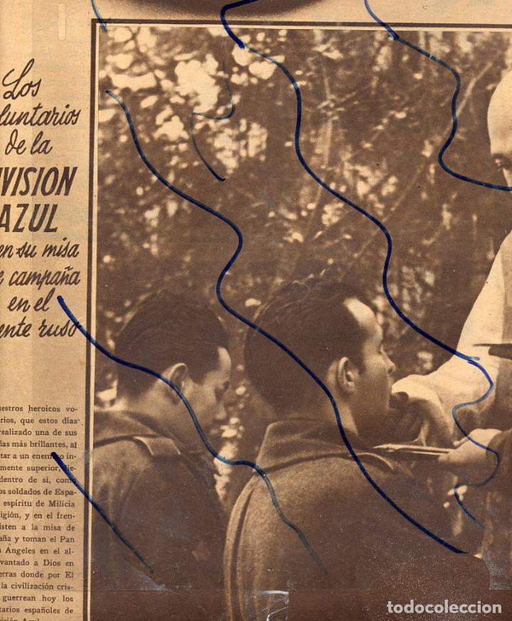 Coleccionismo de Revistas y Peri&oacute;dicos: DIVISION AZUL  1942   MISA DE CAMPA&Ntilde;A EN EL FRENTE RUSO HOJA REVISTA