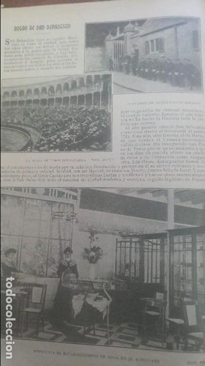 Colecionismo de Revistas e Jornais: SAN SEBASTIAN MIQUELETES EN MIRAMAR BOULEVARD TOROS 1 HOJA A&Ntilde;O 1903
