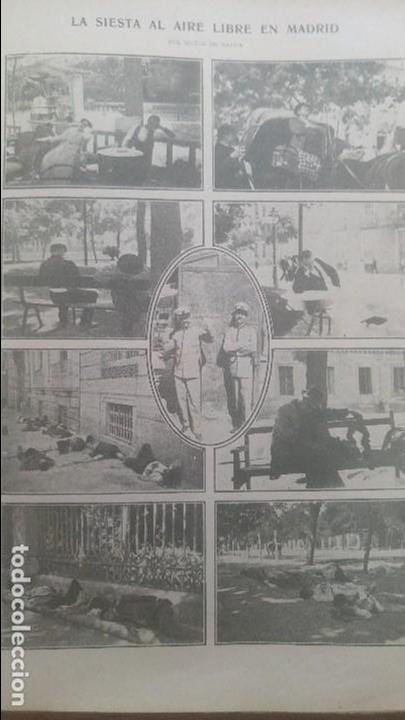 Colecionismo de Revistas e Jornais: LA SIESTA AL AIRE LIBRE EN MADRID HOJA A&Ntilde;O 1903
