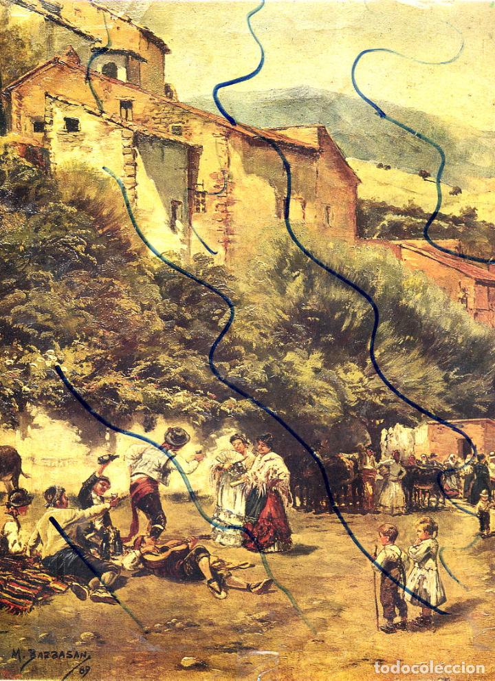 Collectionnisme de Revues et Journaux: MARIANO BARBASAN 1889  FIN DE FERIA  ILUSTRACION HOJA LIBRO
