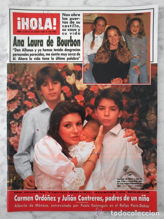 Coleccionismo de revistas y peri&oacute;dicos: HOLA - 1986 - CARMEN ORD&Oacute;&Ntilde;EZ, LINDA EVANS, ANA LAURA DE BOURBON, CHARLENE TILTON, ESTEFANIA