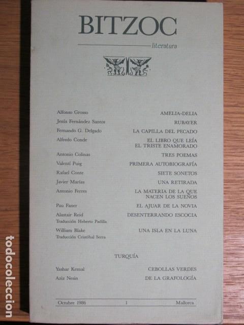 Sammeln von Zeitschriften und Zeitungen: Bitzoc. Revista trimestras. Director Basilio Baltasar. n&ordf; 1. Oct. 1996. Mallorca