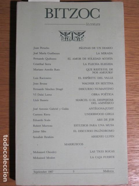 Sammeln von Zeitschriften und Zeitungen: Bitzoc. Revista trimestral. Director Basilio Baltasar. n&ordf; 3. Sept. 1987. Mallorca