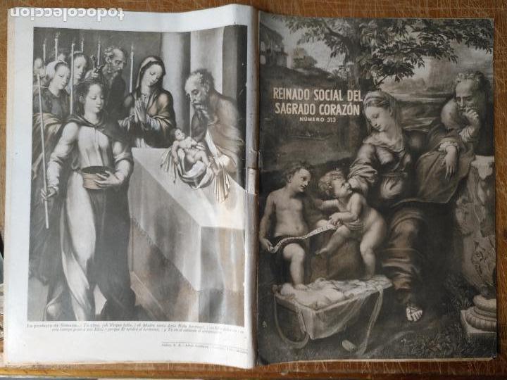 Coleccionismo de revistas y peri&oacute;dicos: revista N 313 RELIGIOSA ILUSTRADA REINADO SOCIAL DEL SAGRADO CORAZON DE JESUS Y VIRGEN MARIA - N 293