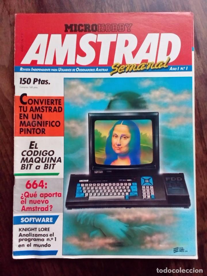 Coleccionismo de Revistas y Peri&oacute;dicos: REVISTA AMSTRAD SEMANAL -MICROHOBBY- A&Ntilde;O 1 N&Uacute;MERO 1 - PUBLICADA SEPTIEMBRE DE 1985