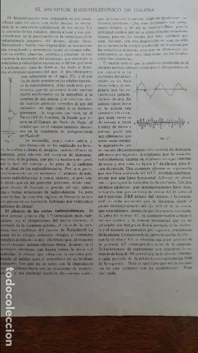 Coleccionismo de revistas y peri&oacute;dicos: RECEPTOR RADIOTELEFONICO DE GALENA GRUPOS ELECTROGENOS MOVIDOS POR MOLINOS DE VIENTO REVISTA 1927