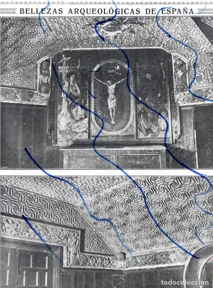 Coleccionismo de Revistas y Peri&oacute;dicos: CETINA 1914 CASTILLO Y CAPILLA SE CASO FRANCISCO DE QUEVEDO  ALTAR Y TRIPTICO  HOJA REVISTA