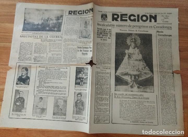 Coleccionismo de Revistas y Peri&oacute;dicos: Diario La Regi&oacute;n Oviedo septiembre1938 Guerra Civil Covadonga, milicias Sotrondio, levante, etc