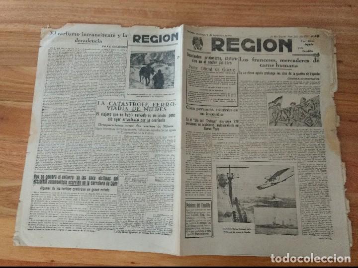 Coleccionismo de Revistas y Peri&oacute;dicos: Diario La Regi&oacute;n Oviedo septiembre 1938 Guerra Civil la Marina, frente del Ebro, Extremadura, etc