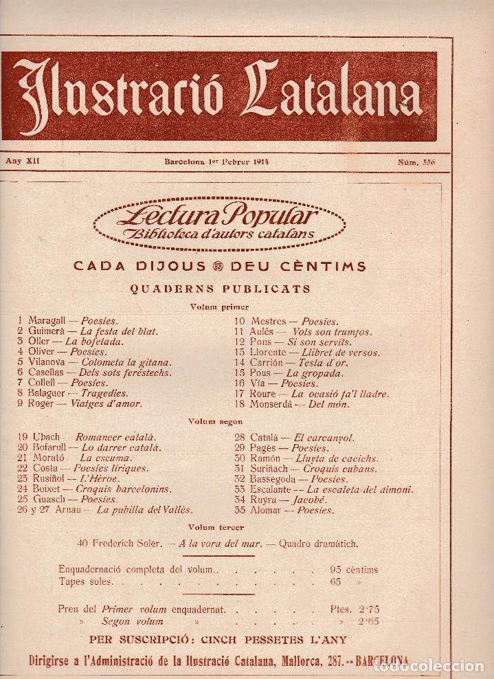 Coleccionismo de Revistas y Peri&oacute;dicos: Ilustraci&oacute; Catalana 1914 n&ordm; 556 Barcelona Iscle Soler fundador nostre teatre Escola de Bosch