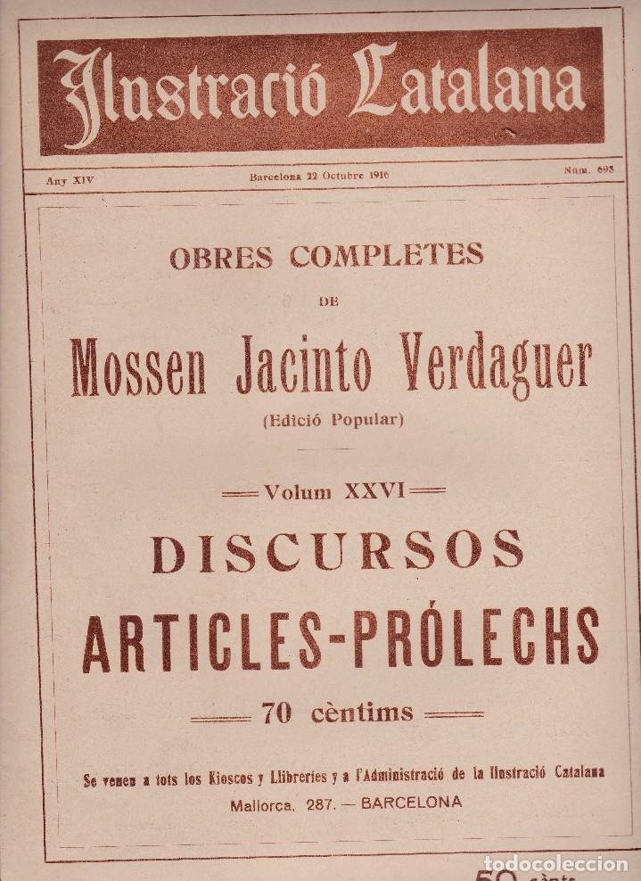 Coleccionismo de revistas y peri&oacute;dicos: Ilustraci&oacute; Catalana 1916 n&ordm; 698 Barcelona L'orfeo de graus , Sabadell y dibuxos Jaume Pahissa