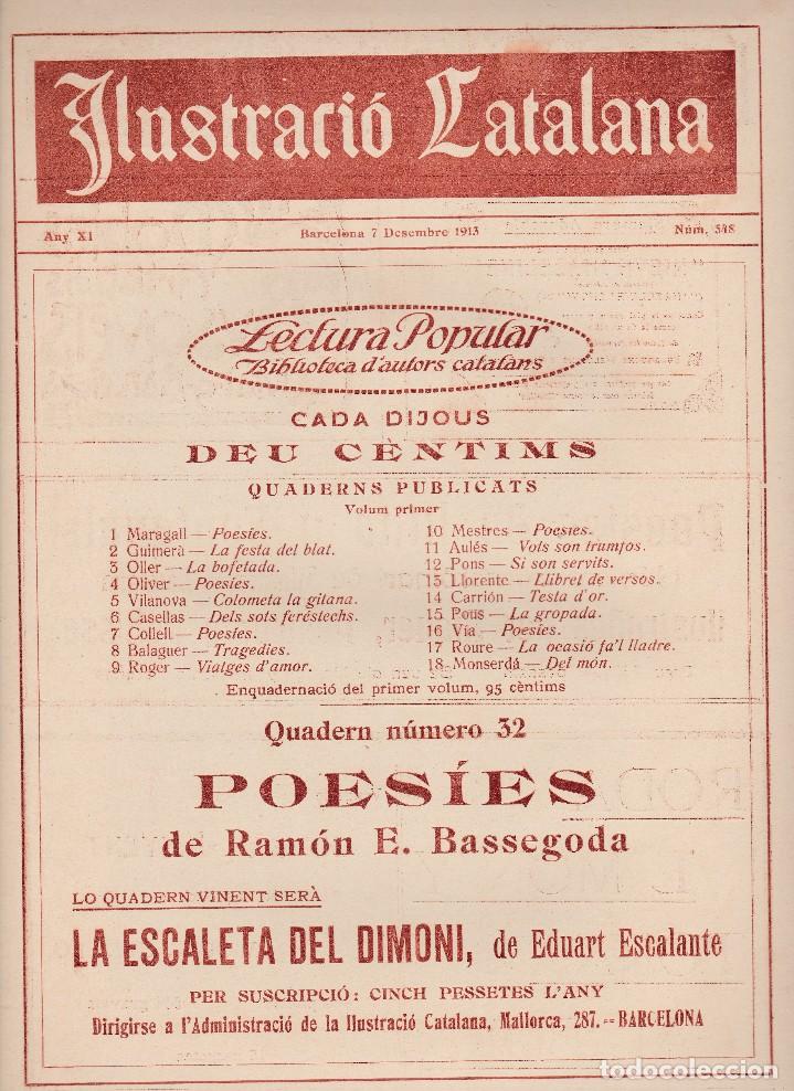 Collezionismo di Riviste e Giornali: Ilustraci&oacute; Catalana 1913 n&ordm; 548 Barcelona Joaquin Sostres lo taller Masriera