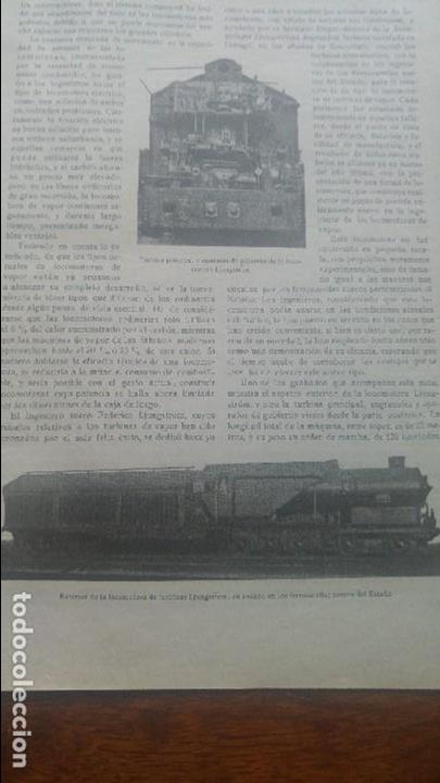 Coleccionismo de revistas y peri&oacute;dicos: LOCOMOTORA DE TURBINAS LJUNGSTROM SUECIA REVISTA A&Ntilde;O 1922