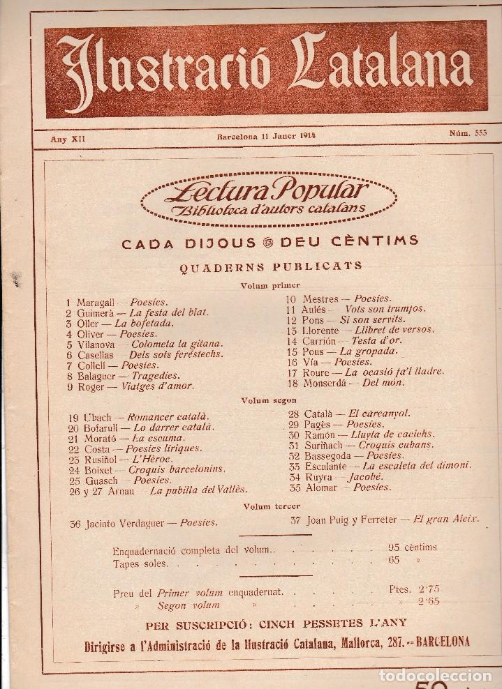 Coleccionismo de revistas y peri&oacute;dicos: Ilustraci&oacute; Catalana 1914 n&ordm; 553 Barcelona Los Reys a Barcelona esquadra Inglesa exposicio Rusinol