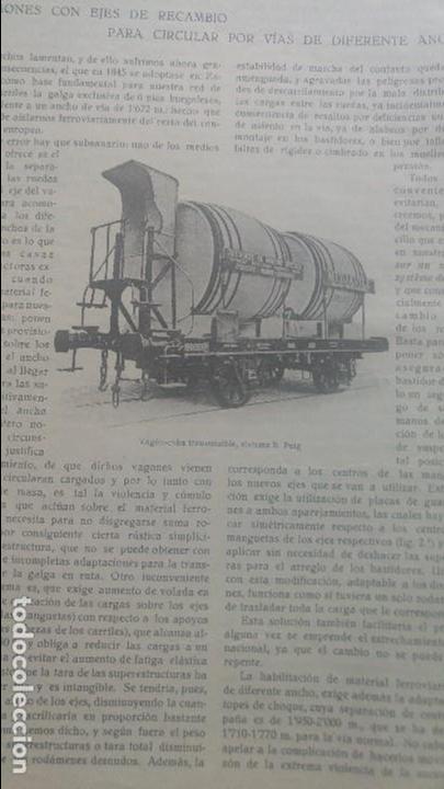 Collection Magazines and Newspapers: VAGONES CON EJES DE RECAMBIO PARA CIRCULAR POR VIAS DE DIFERENTE ANCHURA GUETARIA REVISTA A&Ntilde;O 1922