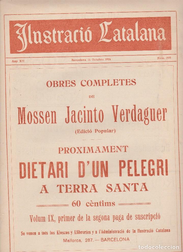 Collectionnisme de Revues et Journaux: Ilustraci&oacute; Catalana 1914 n&ordm; 592 Barcelona Obres de Mossen Jacinto Verdaguer