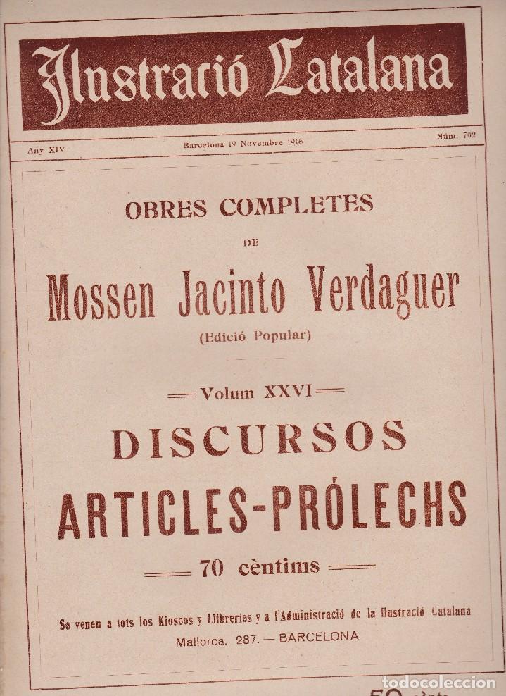 Collectionnisme de Revues et Journaux: Ilustraci&oacute; Catalana 1916 n&ordm; 702 Barcelona Ram&oacute;n Pic&oacute; i Campamar