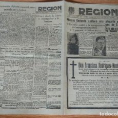 Coleccionismo de Revistas y Periódicos: DIARIO LA REGIÓN OVIEDO JUNIO 1939 MARCOS REDONDO MONUMENTO A MOLA, FRANCISCO RODRIGUEZ MONTE MORENO. Lote 129296755