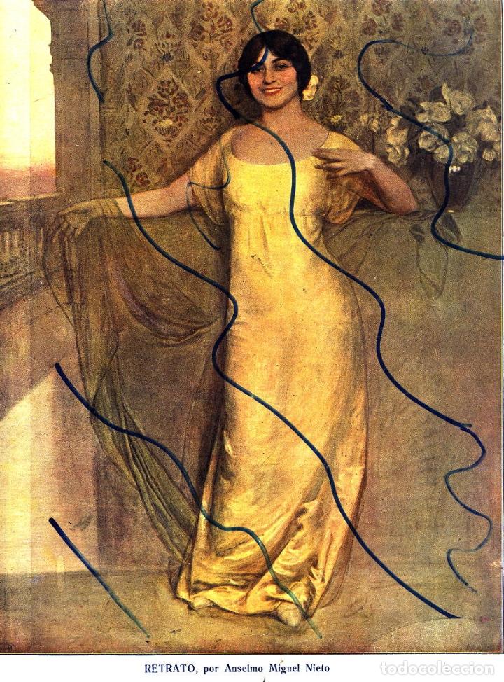 Sammeln von Zeitschriften und Zeitungen: ANSELMO MIGUEL NIETO 1914 ILUSTRACION  RETRATO  HOJA REVISTA