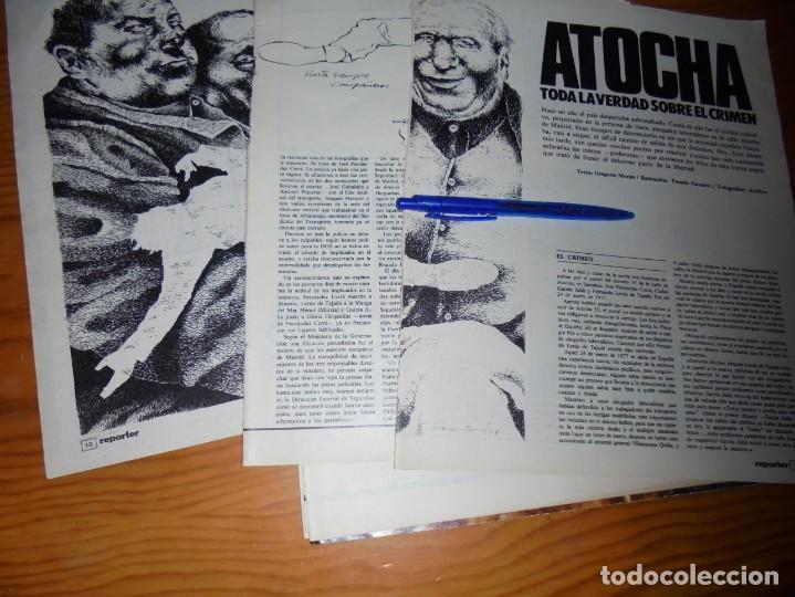 Coleccionismo de revistas y peri&oacute;dicos: RECORTE  PRENSA :  TODO LA VERDAD SOBRE EL CRIMEN DE ATOCHA.  REPORTER, FBRO 1978