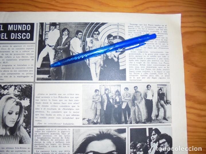 Coleccionismo de revistas y peri&oacute;dicos: RECORTE PRENSA :  LOS  PASOS,  LOS PEKENIKES. FRENESI, OCTBRE 1968