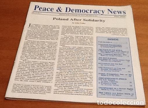 Collectionnisme de Revues et Journaux: Peace & Democracy News, vol. VI, No 2,  Winter 1992-1993