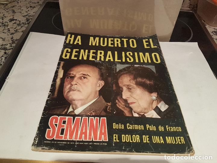 Coleccionismo de Revistas y Peri&oacute;dicos: revista semana ha muerto el generalisimo 29 de octubre 1975 ver fotos