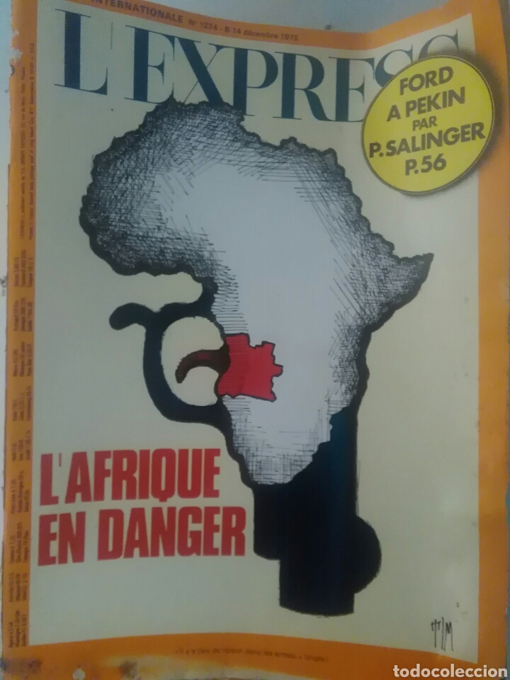 Coleccionismo de Revistas y Peri&oacute;dicos: L'EXPRESS REVISTA FRANCESA AFRICA EN PELIGRO
