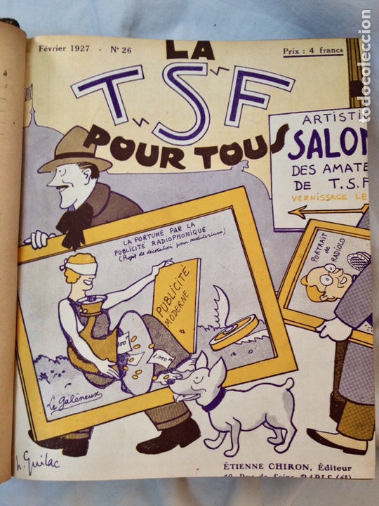 Collectionnisme de Revues et Journaux: LA T. S. F. POUR TOUS 1927 10 REVISTA ENCUADERNADAS TSF ANTIGUA REVISTA RADIO PROFESIONAL TOMO