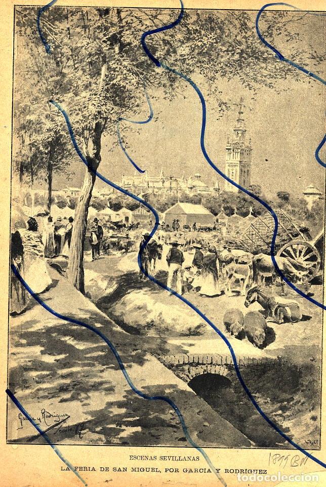 Coleccionismo de Revistas y Peri&oacute;dicos: GARCIA Y RODRIGUEZ  1899 FERIA DE SAN MIGUEL   HOJA REVISTA