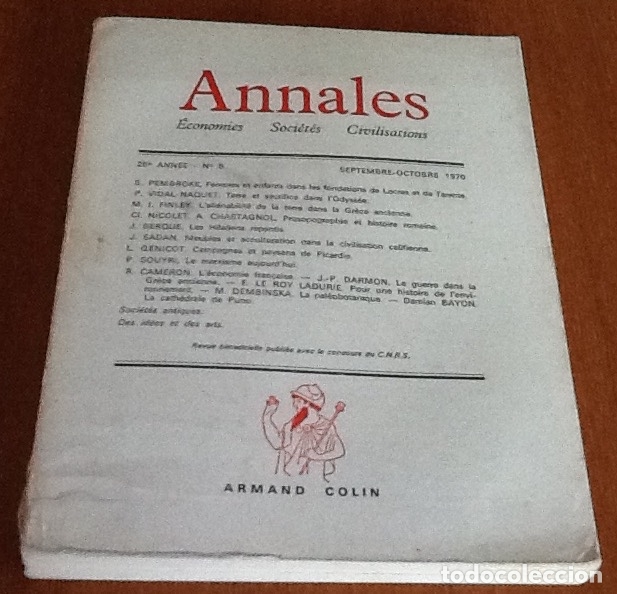 Coleccionismo de revistas y peri&oacute;dicos: Annales. Annee 25, No 5, 1970