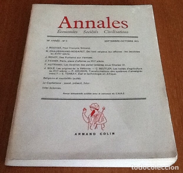 Coleccionismo de revistas y peri&oacute;dicos: Annales. Annee 28, No 5, 1973