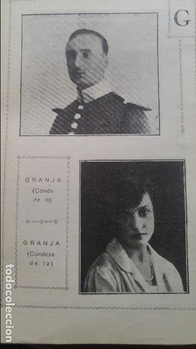 Colecionismo de Revistas e Jornais: CONDE DE LA GRANJA ,CONDESA DE LA GRANJA CONDE DE GUELL HOJA A&Ntilde;O 1929