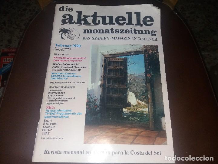 Coleccionismo de Revistas y Peri&oacute;dicos: Revista en alem&aacute;n a&ntilde;o 1990 die AKTUELLE MONATSZEITUNG Costa del sol M&aacute;laga