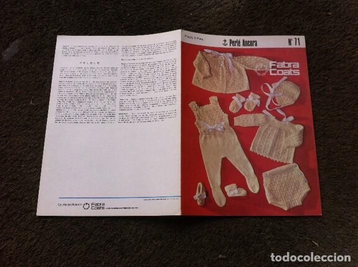 Collezionismo di Riviste e Giornali: PERL&Eacute; ANCORA N&ordm; 71.FABRA COATS. JUB&Oacute;N, PELELE, BONETE, CAMISITA, CALCETINES...PARA BEB&Eacute; 6 A 12 MESES