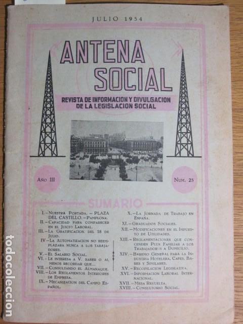Collection Magazines and Newspapers: Antena Social. Revista de la informaci&oacute;n y divulgaci&oacute;n de la legislaci&oacute;n social. Mallorca, 1954