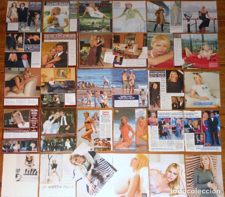 Coleccionismo de Revistas y Peri&oacute;dicos: VALERIA MAZZA colecci&oacute;n prensa spain clippings sexy photos top modelo argentina fashion recortes