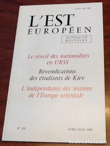 Colecionismo de Revistas e Jornais: L'Est Europeen 210/1988