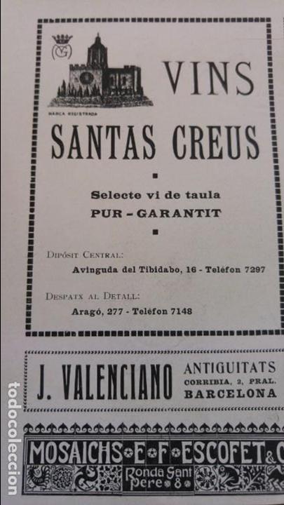 Coleccionismo de revistas y peri&oacute;dicos: VINS SANTAS CREUS VINOS HOJA A&Ntilde;O 1916