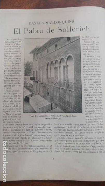Coleccionismo de revistas y peri&oacute;dicos: EL PALAU DE SOLLERIC PASSEIG DEL BORN MARQUESOS PALMA MALLORCA FAUST MORELL REVISTA D'ART ANY 1916