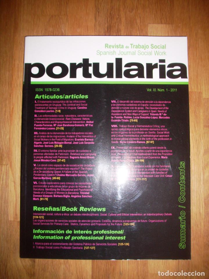 Colecionismo de Revistas e Jornais: PORTULARIA : Revista de Trabajo Social. Vol. XI ; N&uacute;m. 1 ; 2011. - Universidad de Huelva