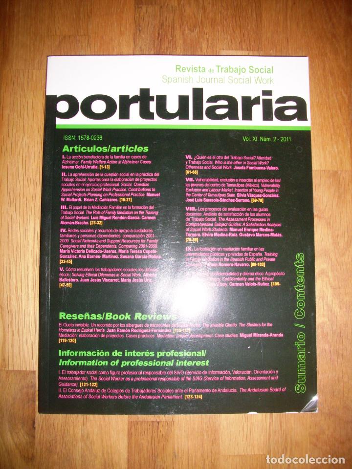 Coleccionismo de revistas y peri&oacute;dicos: PORTULARIA : Revista de Trabajo Social. Vol. XI ; N&uacute;m. 2 ; 2011. - Universidad de Huelva