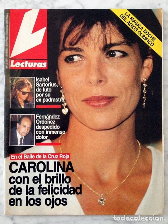 Coleccionismo de Revistas y Peri&oacute;dicos: LECTURAS - 1992 - CAROLINA, AMPARO LARRA&Ntilde;AGA, NADIA COMANECI, ARANCHA DEL SOL, MAYRA GOMEZ KEMP