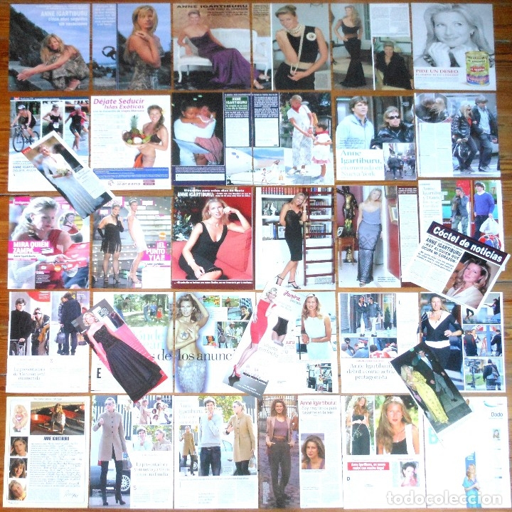 Colecionismo de Revistas e Jornais: ANNE IGARTIBURU coleccion prensa 1990s/10s 68 fotos sexy clippings presentadora TVE recortes