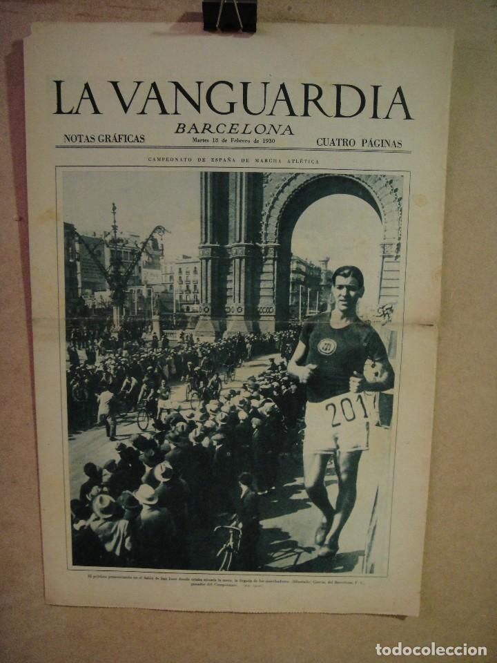 Collezionismo di Riviste e Giornali: la vanguardia notas graficas febrero  1930 - campeonato de espa&ntilde;a de marcha , partido espa&ntilde;ol - irun