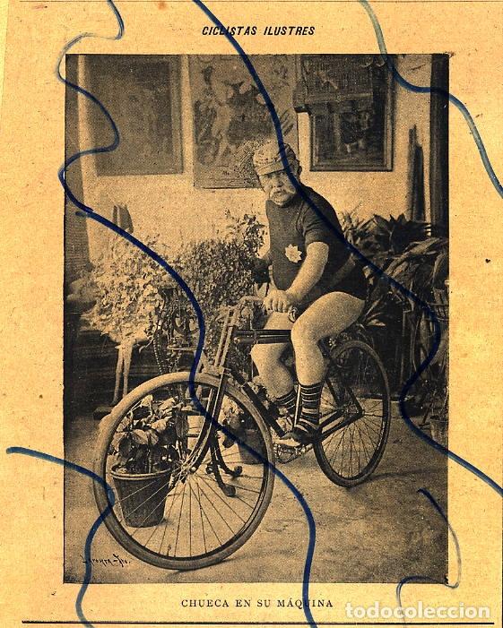 Coleccionismo de Revistas y Peri&oacute;dicos: CICLISMO 1896 MADRID - CHUECA EN BICICLETA  HOJA REVISTA