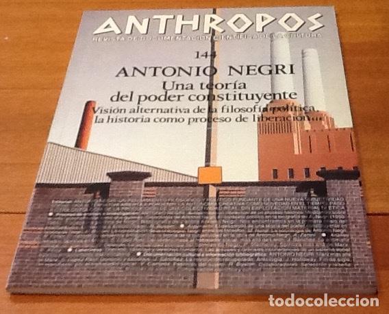 Colecionismo de Revistas e Jornais: Anthropos 144, 1993. Antonio Negri. Una teor&iacute;a del poder constituyente