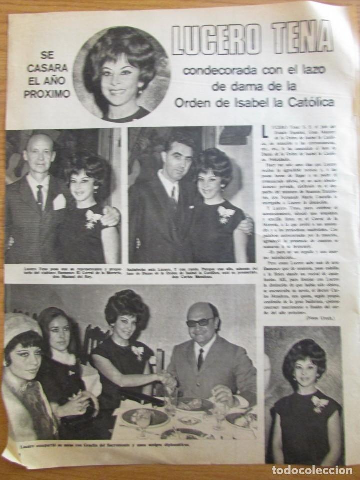 Coleccionismo de Revistas y Peri&oacute;dicos: RECORTE REVISTA SEMANA N&ordm; 1502 1968 LUCERO TENA