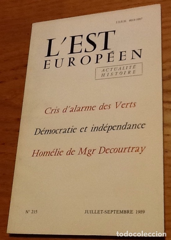 Collezionismo di Riviste e Giornali: L&acute;Est Europeen 215/1989