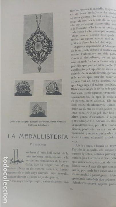 Colecionismo de Revistas e Jornais: MEDALLISTERIA MEDALLAS MEDALLA REVISTA D'ART EN CATALA ANY 1919